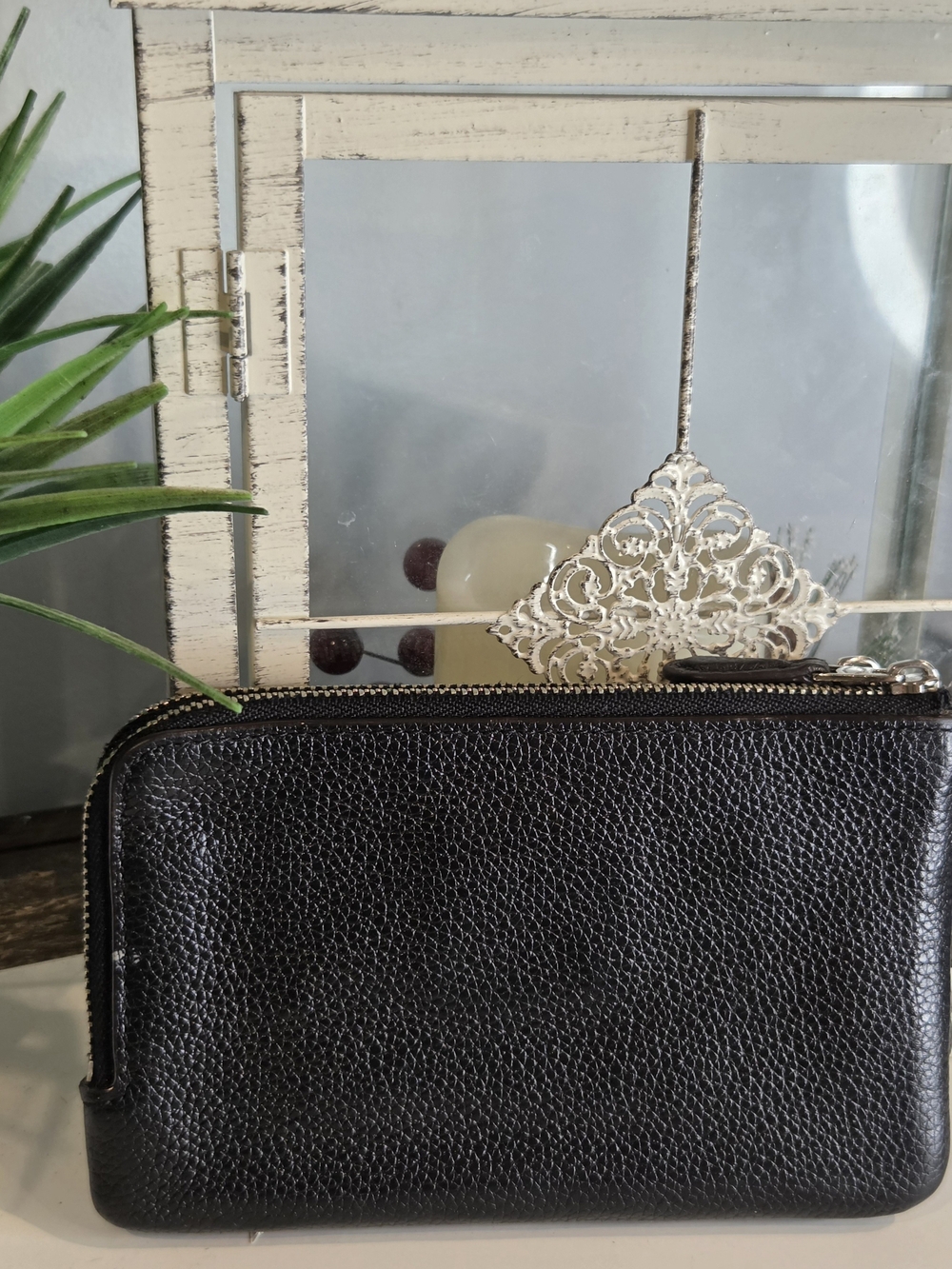 Coach Black Floral Wristlet Clutch - Picture 3 of 12